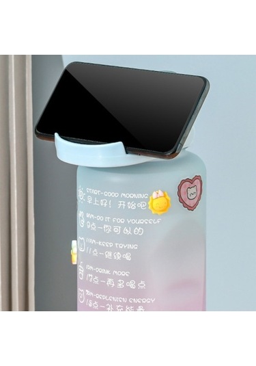 Novahub Ölçekli Motivasyonlu Su Şişesi Bpa-free Fda 2000 Ml Mavi Pembe 538013626 615