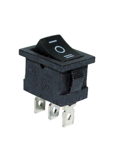 3 Kademeli Aç Kapa Buton On Off Rocker Switch Siyah Anahtar 250v Ac 6a/125v Ac 10a