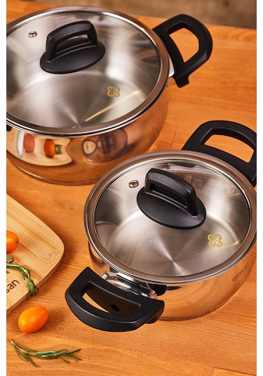 Emsan Aren 8 Parça Çelik Tencere Seti