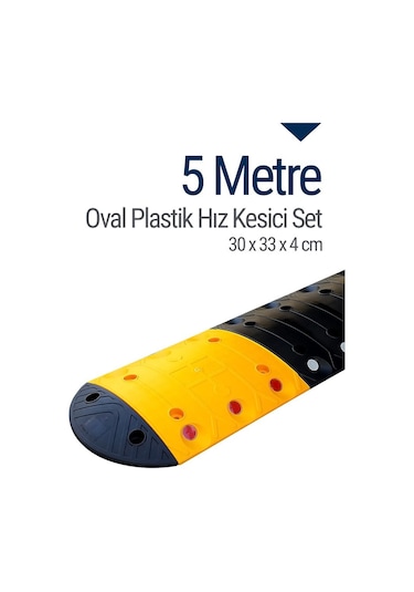 Oval Plastik Hız Kesici Set. Yol Kasisi 5 M N11.584