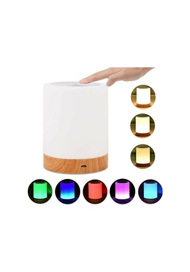 Youmex Roma Desenli Dokunmatik Led Gece Lambası - Şarj Edilebilir, Yatak Odası/masa Dekorasyonu, Sld Modeli Beyaz