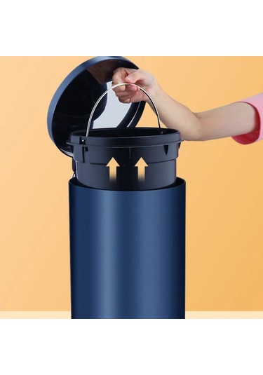 Hightower Ldq Paslanmaz Çelik 9.5l Altın Çöp Kovası, Pedallı, Sessiz Kapak, İç Mekan Kullanımı Altın Rengi