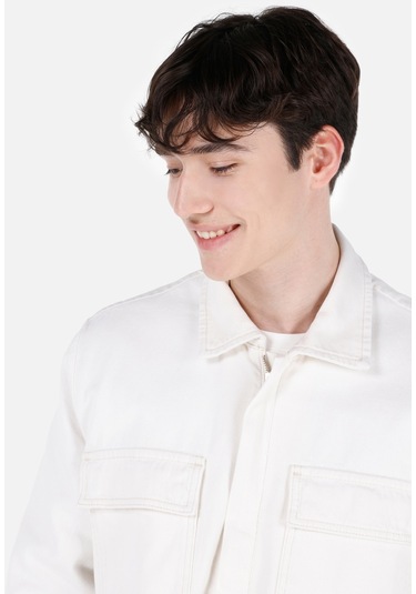 Colins Denım Erkek Ceket Cl1069564 Q1.v1 Dn09147 Beyaz
