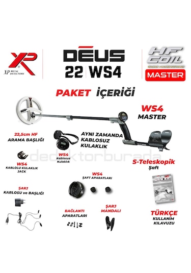 Xp Dedektör Deus Dedektör - 22,5cm Hf Başlık, Ws4 Master