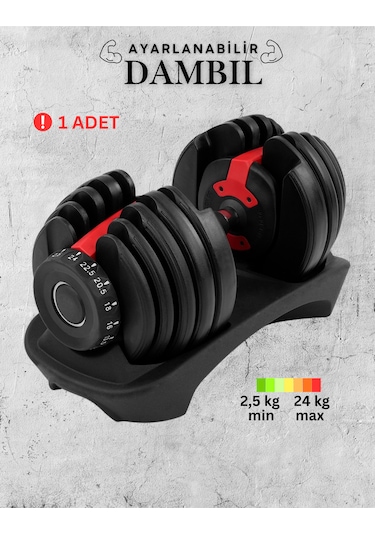 Ayarlanabilir Dambıl Seti - 24kg Tek Adet