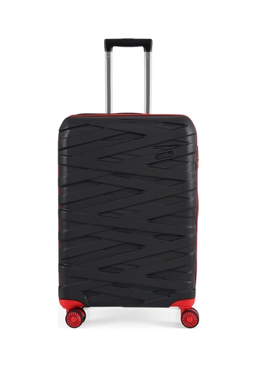 Ççs Nc-092 Abs Orta Boy Valiz Siyah-kırmızı Siyah - Kırmızı