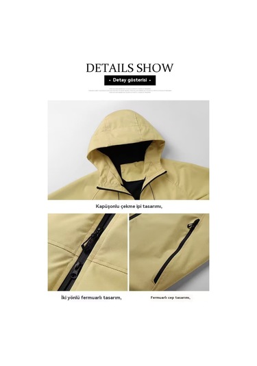 Şık Bol Ceket Üstleri, Şık Hong Kong Tarzı Sokak Ceketleri Sarısarı