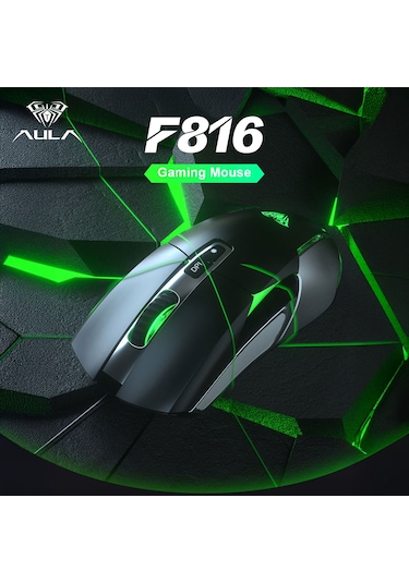 Aula F816 12800 DPI RGB Kablolu Oyuncu Optik Mouse