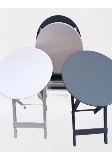 Çanta Zigon Sehpa Oval Model Dörtlü Ahşap Mdf Beyaz Ve Gri Renk Uyumu El Yapımı