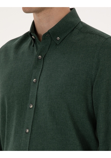 Pierre Cardin Erkek Yeşil Gömlek Desenli 50316751-vr054 Yeşil