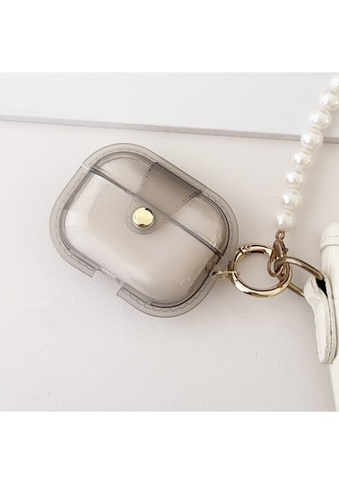 Airpods Uyumlu Pro 1 Manyetik Şeffaf Zırh Tpu Tws Kulaklık Kılıfı İçin Siyah