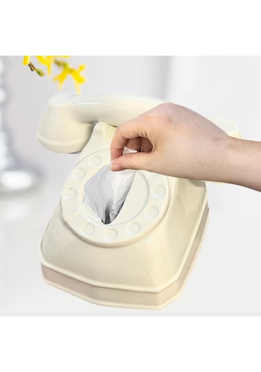 Homyl Ev Oturma Odası Tuvalet Için Mendil Kutusu Kapağı Beyaz