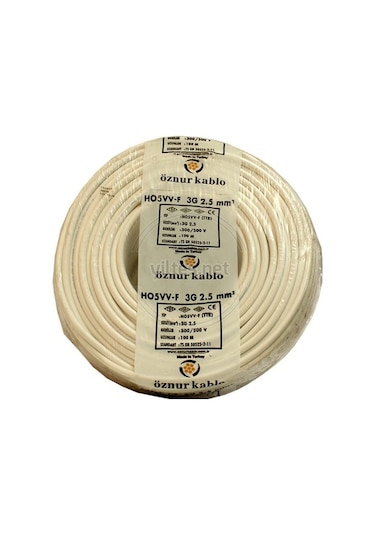 Öznur Ttr Kablo - 3 x 2.5 Beyaz - 100 Metre