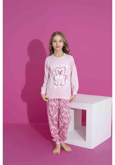 Tarık 10-15 Yaş Kız Çocuk Pijama Fashion Dream 2965250 - Pembe Pembe