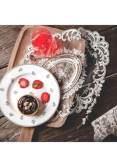 Ulzyvf Güzel Mutfak Peçeteleri - 2'li Set 30x41cm, Dekoratif Beyaz Elegant Beyaz