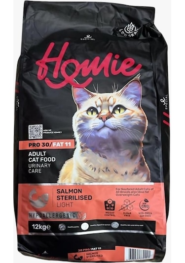 Homie Special Kısırlaştırılmış Somonlu Yetişkin Kedi Maması 12 KG