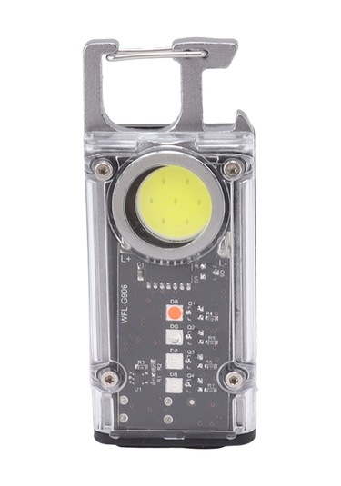 Yaozixa Alüminyum Mini Cob Çalışma Lambası - 1500 Lümens 8 Aydınlatma Modu - Manyetik Tabanlı Çanta Anahtarı - Usb Şarjlı Fener Gümüş Diğer