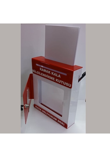Kırmızı Pleksi A-4 Ramak Kala Kutusu