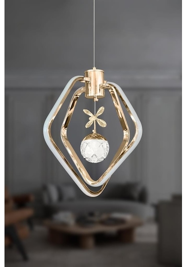 Eray Aydınlatma 1601-3 Led Gold Avize Sarı