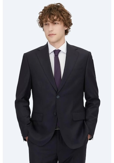 Kip Erkek Modern Fit Yün Karışımlı Takım Elbise Tkm-2068 Lacivert Lacivert