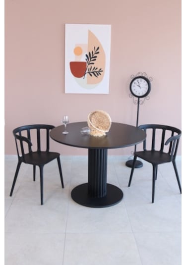Modern Mat Siyah Mdf Yemek Masası SİYAH İNCİ Masa, Toplantı /Sunu