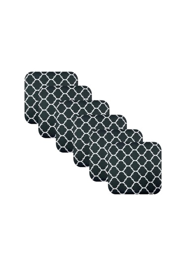 Knsz Oturma Minderi 6 Lı Artis&mutlu Viona Kumaş Tel Bar Taburesi Sandalyesi İçin Siyah