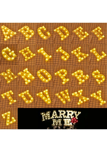 Ruicoo Pvc Led Harf Lambası - Sıcak Beyaz Işık, Ip54 Su Geçirmez, 2 Aa Pil İle Çalışır Piller Dahil Değil Diğer