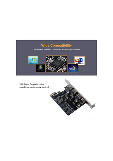 Gajeena Pcı-e 1x'den Usb3.0'a Çevirici Kart - 4 Port, Vıa Vl805 Q6 Çipi, 5gbps Hız, 5v 900ma Güç, 6a Şarj Gerektirmeyen Genişletme Kartı