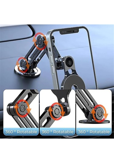 Youmex Evrensel 360 Dönebilen Güçlü Mıknatıslı Araç Telefon Tutucu - Sarsıntıya Dayanıklı Altın