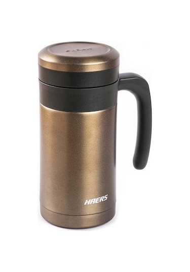 Tantıtonı Kahverengi Paslanmaz Çelik Termos Bardak 450ml