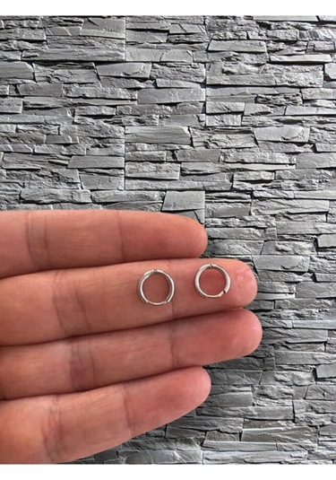 Ince Barlı 316l Cerrahi Çelik Unisex Halka Küpe 8mm Ebatlı Çok Renkli