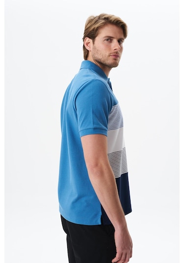 Arma Erkek Regular Fit Çok Renkli % 100 Pamuk Pike Polo Yaka Tişört Y29374355002 Mavi