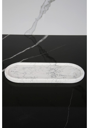 Dekoratif Oval Sunum Tepsisi Tabağı Sunumluk 9x23 Cm