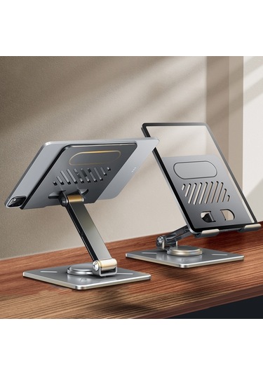 Cbtx Xundd Xdho-027 Döndürülebilir Katlanabilir Masaüstü Tutucu Tablet Standı - Gri