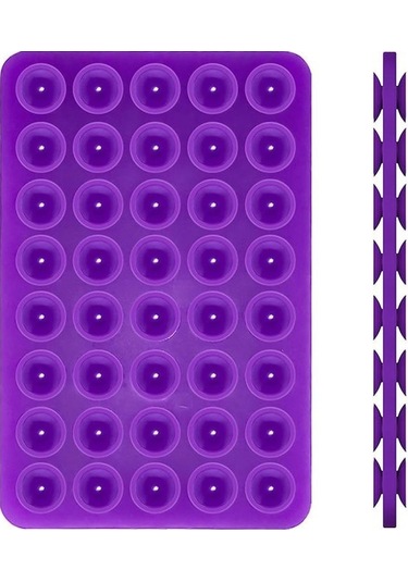 Novahub 1 Adet Sabit Ped İçin Destekli Yapışkanlı Emici Ped 40 Cep Telefonu Fikstürü İçin Çift Taraflı Silikon Emici Ped Emici Kupa Mor Mor