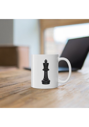 Satranç Şah Baskılı Kupa Bardak Çok Renkli