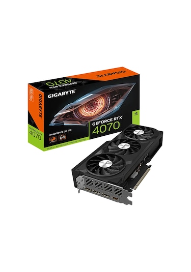 Gıgabyte NVIDIA GeForce RTX 4070 WindForce OC GV-N4070WF3OC-12GD 12 GB GDDR6X 192 Bit Ekran Kartı