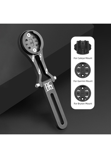 Aubyhe Alüminyum Bisiklet Bilgisayar Tutucu, Yollu Bisiklet Entegre Saplı Dikey Açı Ayarlanabilir Siyah Taşıyıcı Siyah