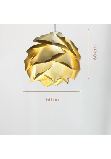 Özel Tasarım Gold Detay Eva Avize Sarkıt Gold