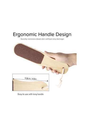 Shineyee Ahşap Tabanlı Çift Taraflı Ayak Çalı Kaldırıcı - 4 Adet Set, Pürüzsüz Ayak İçin Ergonomik Pedikür Aracı