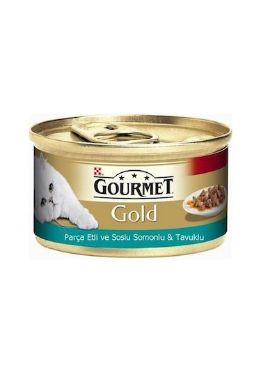 Gourmet Gold Parça Etli 4 Çeşit Karışık Konserve Yetişkin Kedi Maması 24 x 85 G