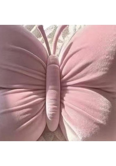 Fastbuy Suntek Kelebek Şekilli Yastık, El Sanatları Kanepe Minderi, İç Pembe Pembe