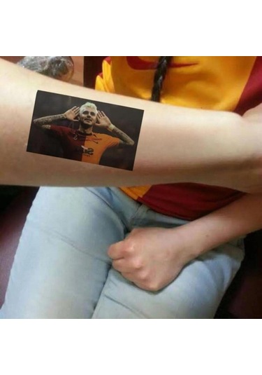 Futbolcu Resimli Kol Bilek Vucut Için Geçici Dövme Çok Renkli