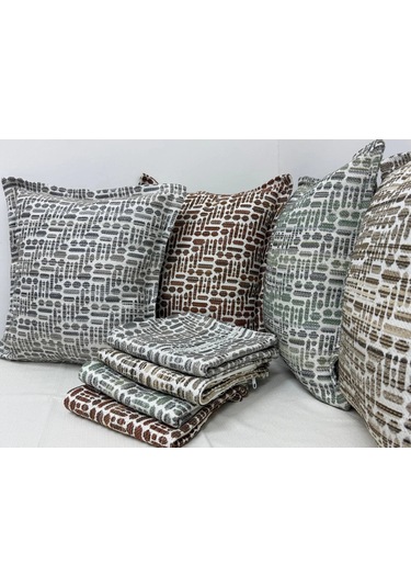 Nivemeshome Elyaf Dolgulu Kırlent 45x45 Lisa 01 Kiremit Kiremit