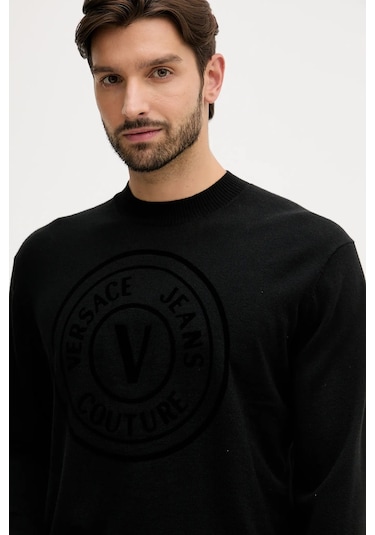 Versace Jeans Couture 79gafm15 Erkek Kazak Siyah