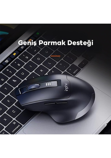 İnphic M9 Kablosuz Fare, Ergonomik Şarj Edilebilir Sessiz Kullanım 2.4g 500 Mah Usb Mouse M9
