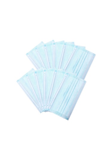 Vkemall 50 Adet Tek Kullanımlık Mavi Maske - 3 Katlı Tekstil, Toz Ve Toz Partiküllerine Koruma, Nemlendirici Ve Konforlu Kulaklı