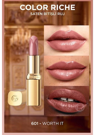 L'Oreal Paris Color Riche Saten Bitişli Ruj 601 Worth It