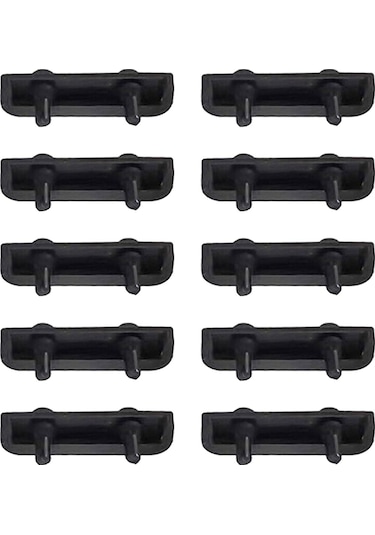 20 Adet Hava Fritözü Kauçuk Uçları Hava Fritözü Izgarası İçin Yedek Kapak Kapağı Siyah