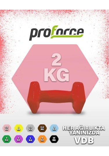 Vdb Dışı Vinil Kaplı Içi Çelik Döküm Ağırlık Dambıl 2 Kg -tek Ade